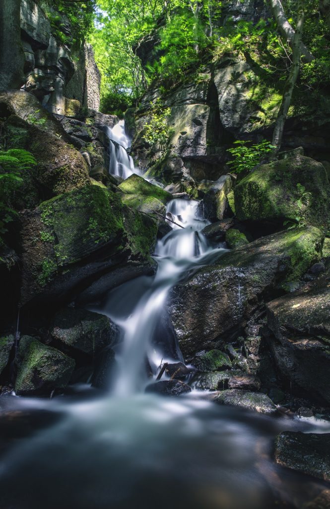 Waterfall landscape photo showing Nikon D850 image quality 