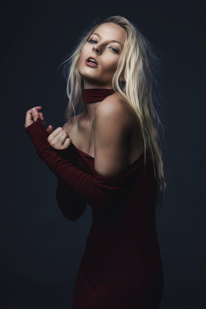 Female studio portrait captured on Sony A7 III